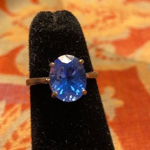 gemstone & sterling silver ring size 5